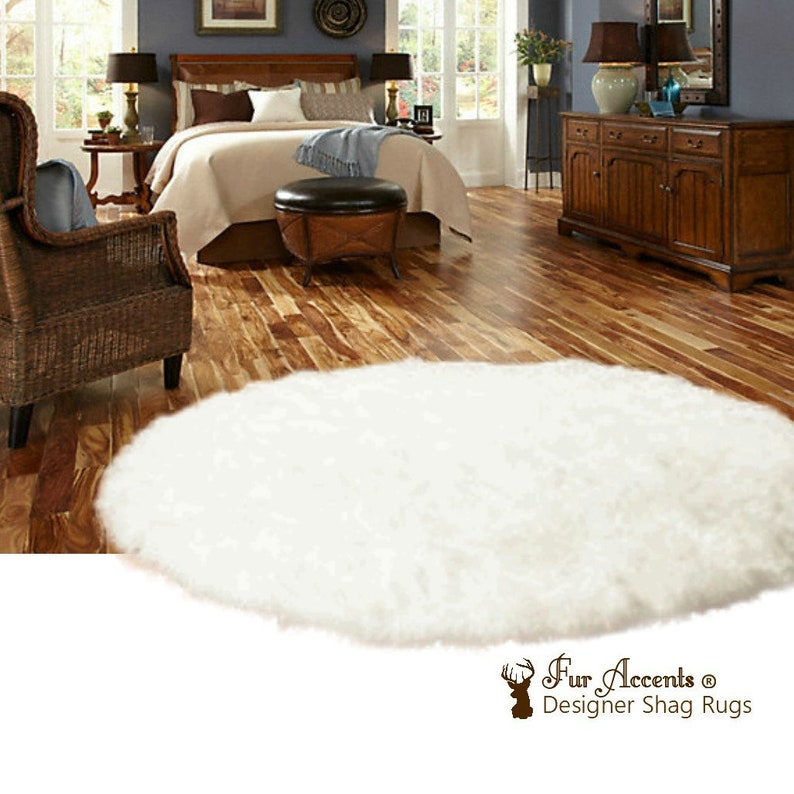 Plush Faux Fur Area Rug Luxury FurThick White Shaggy Etsy