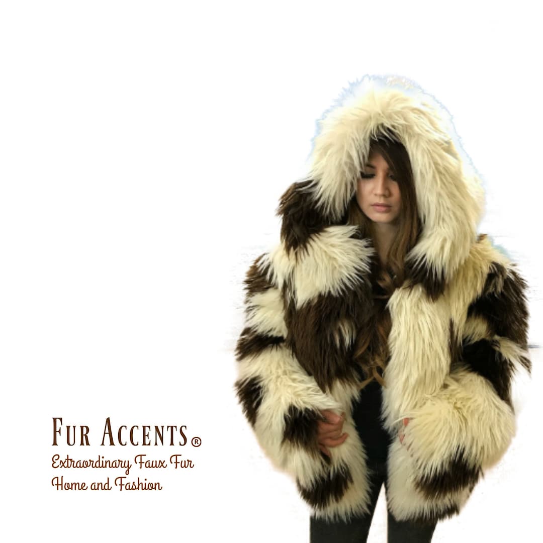 【muguet】shaggy long coat ivory Faux Mongolian Fur Maxi Coat | boohoo