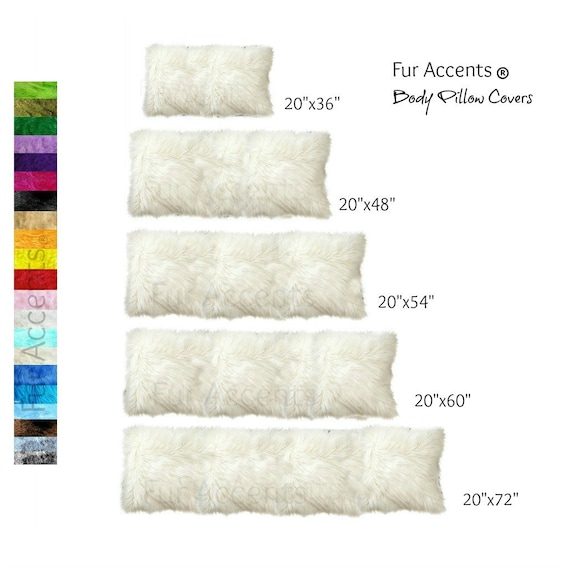 faux fur body pillow cover