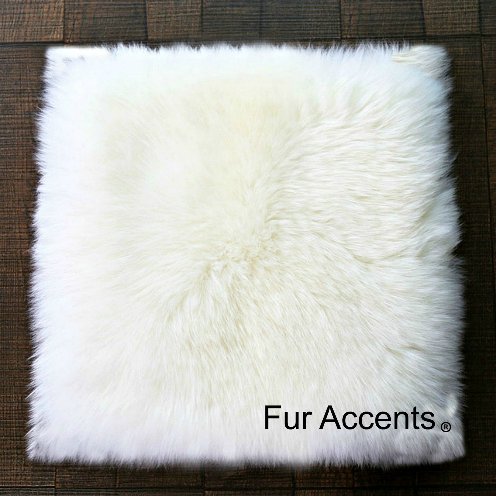 4 Plush Faux Fur Square Placemats Luxury Fur Soft Shaggy Etsy