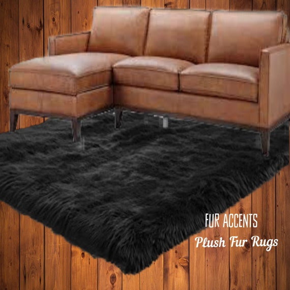 Plush Faux Fur Area Rug - Shaggy Thick Sheepskin - Rectangle Shape Pelt Design  - Throw 7 Colors Designer Art Rug by Fur Accents USA