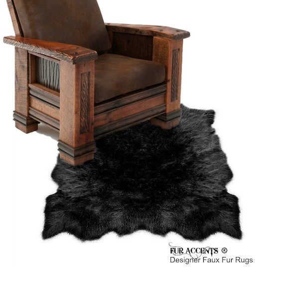 Plush Faux Fur Area Rug - Luxury Fur Thick Random Shape Sheepskin - Faux Fur - 6 Colors - Sizes - Designer Throw Rug - Fur Accents USA