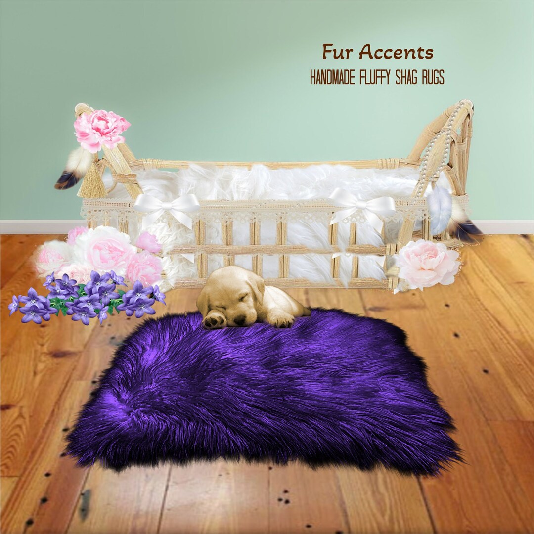 Shaggy Fluffy Faux Fur Rug Runner Shaggy Rectangle Etsy