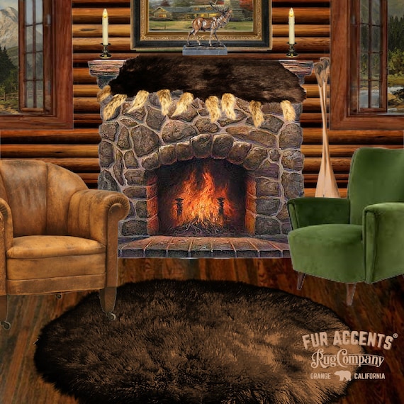 Plush Faux Fur Fireplace Mantle Scarf- Luxury Faux Fur - Dresser - Hutch - Buffet - Table Runner - Fur Accents Originals USA