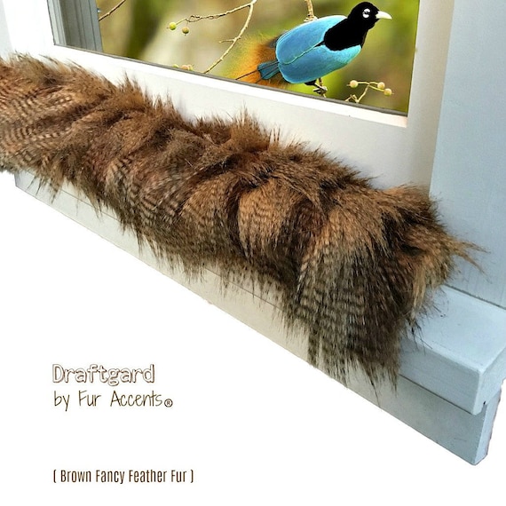 Draft Stopper - Draftgard for Doors and Windows - Faux Fur Designer Draft Guard - Old House Decor - by Fur Accents USA