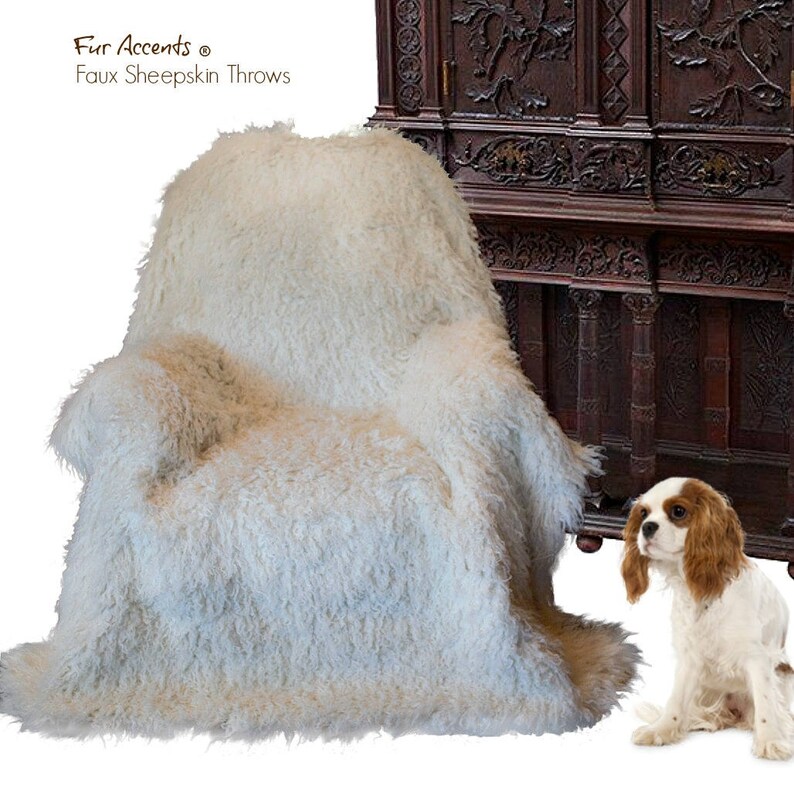 Matted Mongolian Sheepskin Faux Fur Throw Blanket off Etsy