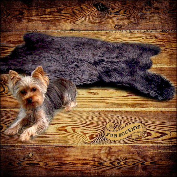 Plush Faux Fur Area Rug - Luxury Fur Soft Shaggy Bear Skin - Pelt - Sheepskin - Designer Throw Rug - Fur Accents USA