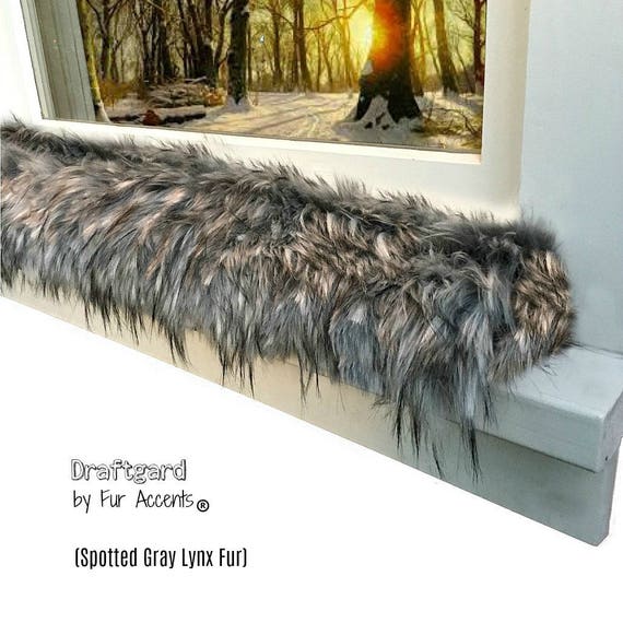 Draft Stopper - Draftgard for Doors and Windows - Faux Fur Designer Draft Guard - Old House Decor - by Fur Accents USA