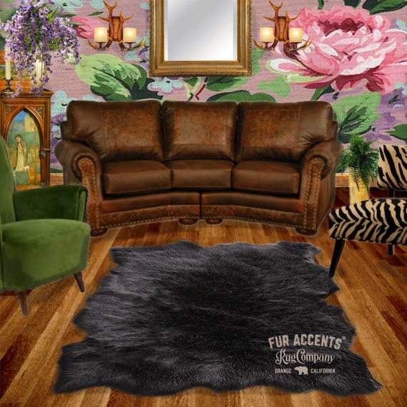 Random Shape Sheepskin Rug. Realistic. Faux Fur. Area Rug. Lodge Cabin. Throw Rug. Old Fashion. Rustic. Cottage Decor. Gifts For Dad