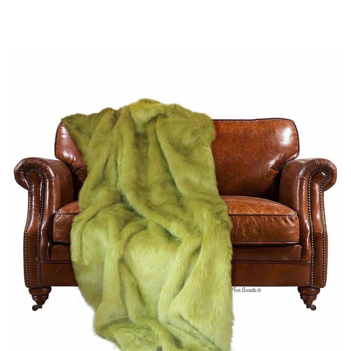 Plush Faux Fur Throw Blanket Soft Olive Green Shag Fur Etsy