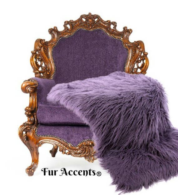 Plush Faux Fur Throw Blanket - Bedspread - Luxury Long Hair Mongolian Sheepskin Shag Fur Fur Minky Cuddle Fur Lining - Fur Accents - USA