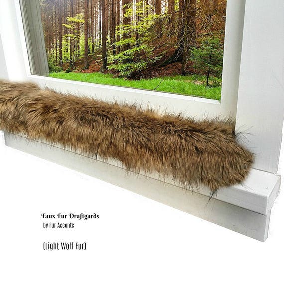 Draft Stopper - Draftgard for Doors and Windows - Faux Fur Designer Draft Guard - Old House Decor - Draft Guard by Fur Accents USA