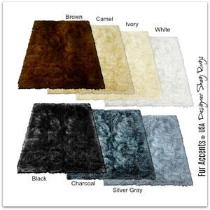 Plüsch Kunstfell Teppich - Luxuriöser Zottelfell Teppich - Schaffell - Rechteckige Form - Plüschteppich Designerteppich