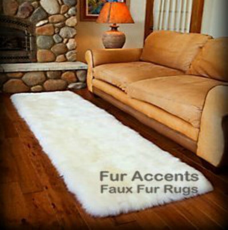 Faux Fur Carpet Runner Shag Fur Hallway Bedside Bonded Etsy