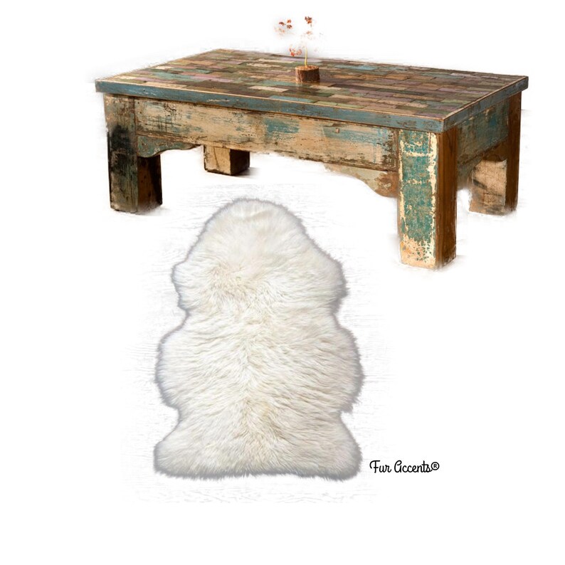 Plush Faux Fur Sheepskin Mantle Scarf Doilychristmas Pelt Etsy