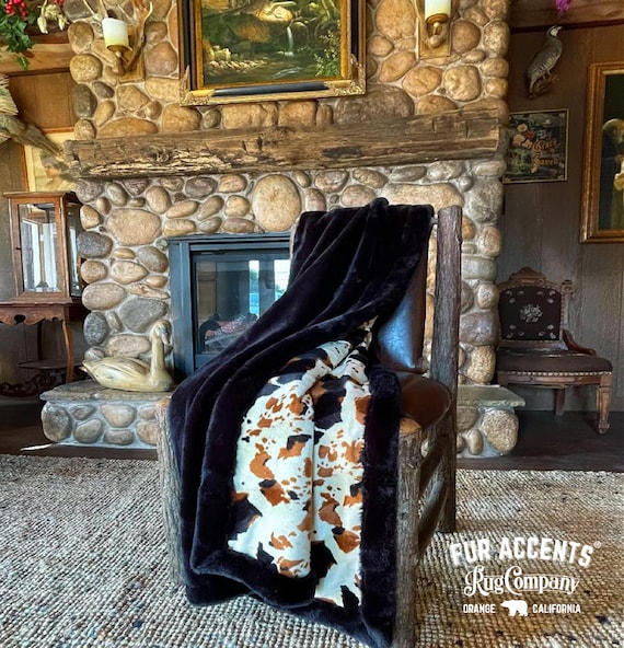 Buy Plush Faux Fur Throw Blanket Soft Black Bunny Luxury Fur