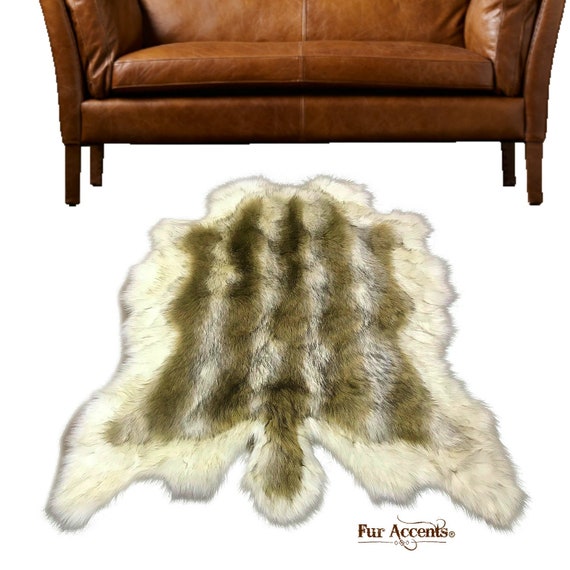 Extraordinary Faux Fur Rugs, Luxury Fur, Soft, Thick, White Border, Bear Skin Rug, Sheepskin, Designer Shag Carpet, Fur Accents USA