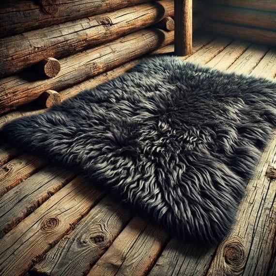 Plush Faux Fur Area Rug - Long Hair Mongolian Sheepskin - Llama - Shag - Designer Throw Rug - Art Rug Collection by Fur Accents USA