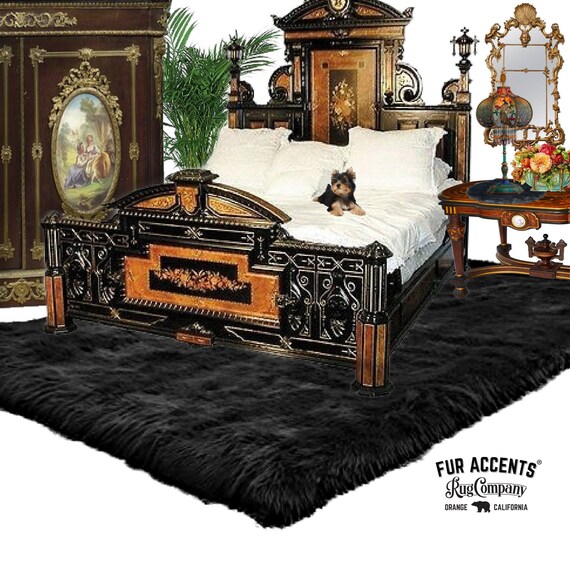 Plush Faux Fur Area Rug - Shaggy Thick Sheepskin - Rectangle Shape Pelt Design  - Throw 6 Colors Designer Art Rug by Fur Accents USA