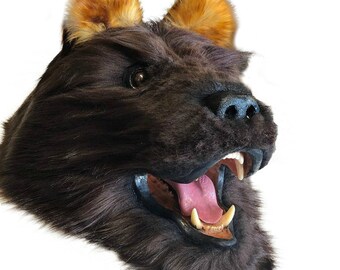 あ*ら様 毛皮ラグ 熊 茶色　黒 Yahoo!オークション - 【ヒグマ】熊毛皮 頭先から尻尾まで約195センチ