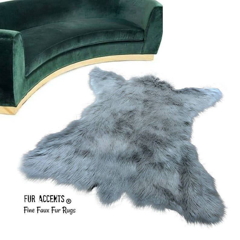 Faux Bear Skin Rug Fur Area, Bear Skin Rugs Faux Leather