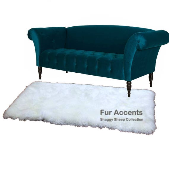 Plush Faux Fur Area Rug - Carpet Runner - Faux  Sheepskin - Llama - Shag - Designer Throw Rug - Art Rug Collection by Fur Accents USA