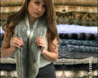 Exotic Faux Mink Fur Scarf - Handmade Boa Wrap