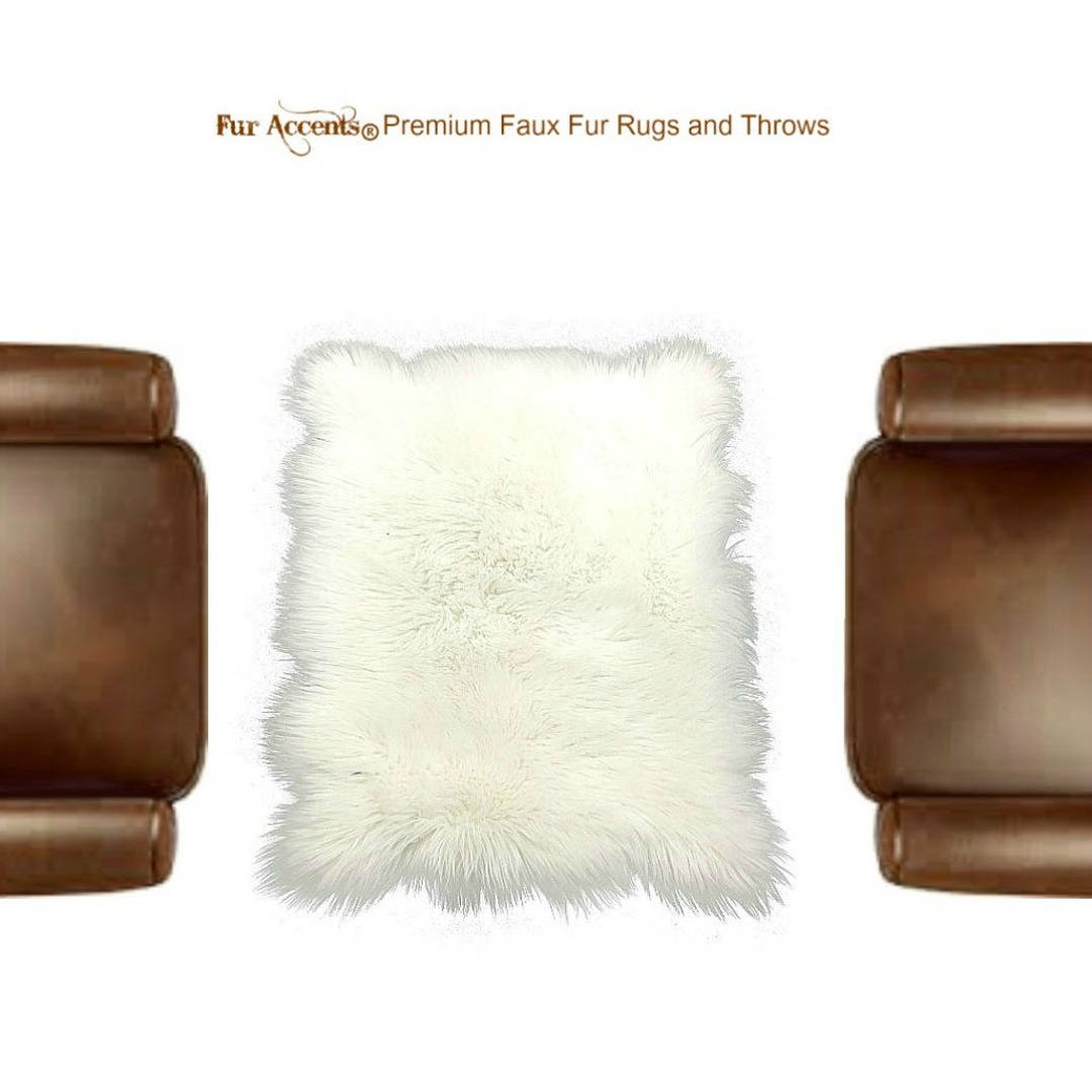 Plush Faux Fur Area Rug - 6 Colors and Sizes- New Cottage Square ...