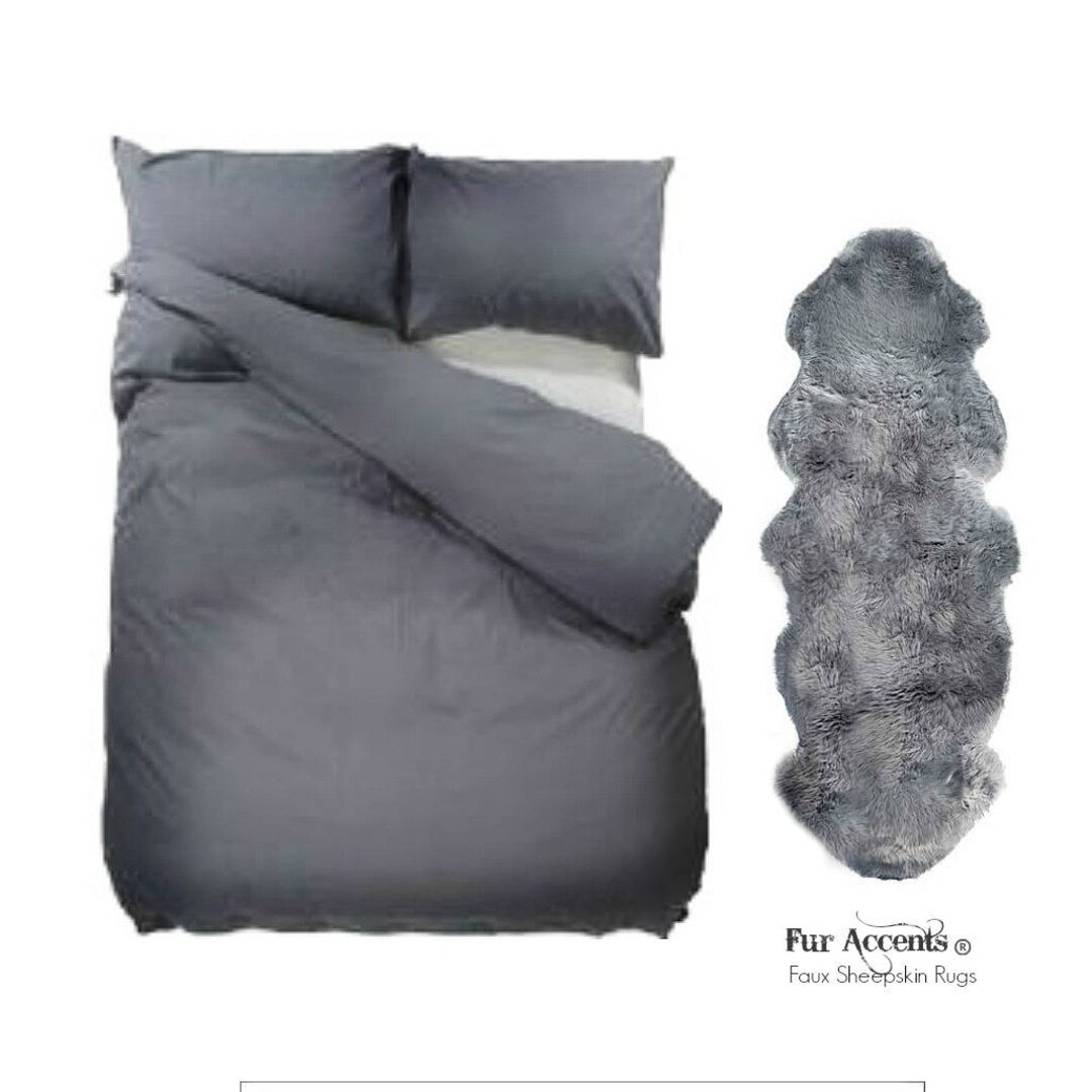 Double Sheepskin Area Rug Bedroom Hallway Runner 100 Animal Friendly