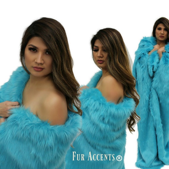 Plush Faux Fur Throw Blanket - Bedspread -  Comforter or Duvet - 25 New Colors - Shag Luxury Fur - Minky Cuddle Lining - Fur Accents - USA
