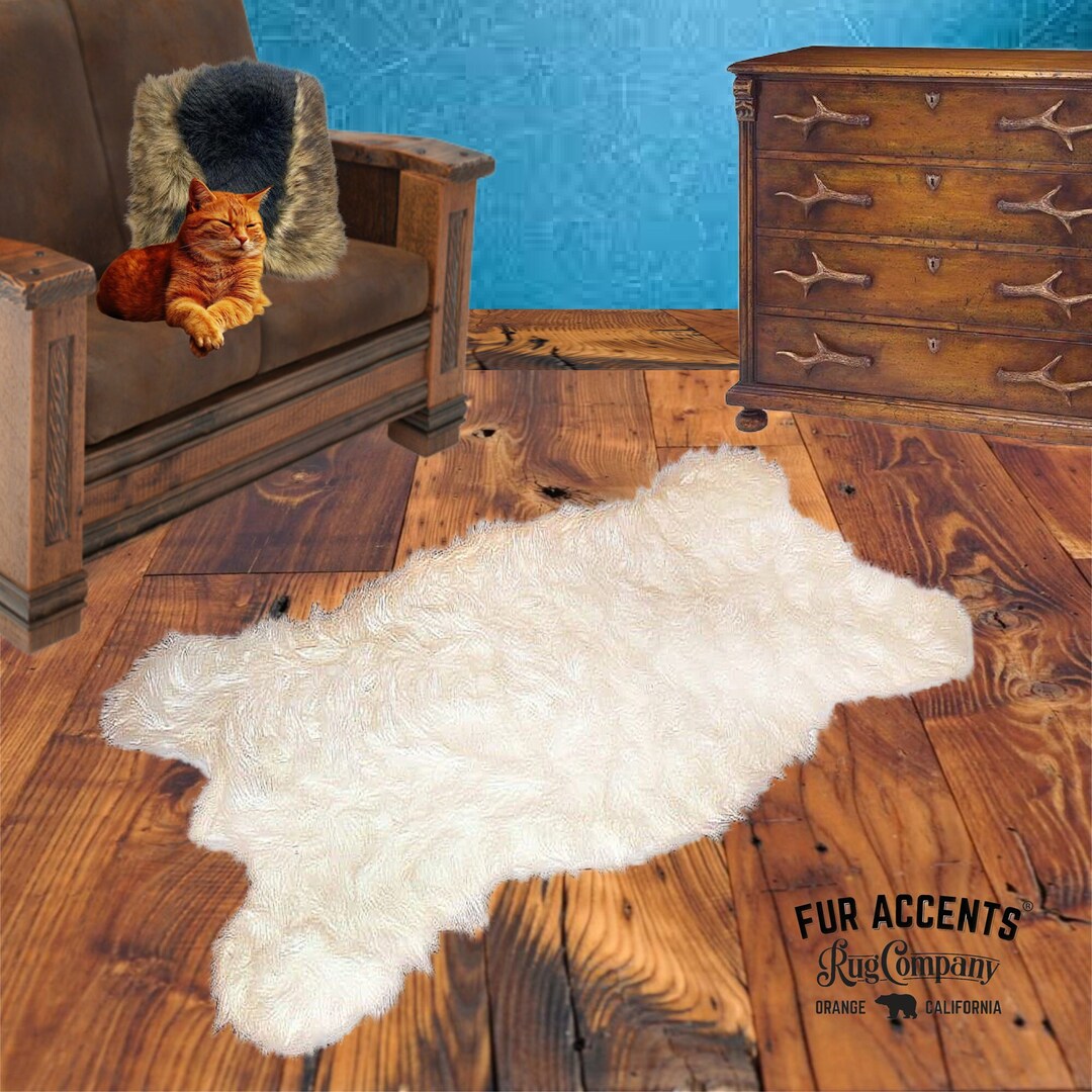 Shaggy Fluffy Faux Fur Rug, Runner, Shaggy Bear Skin, Decorations