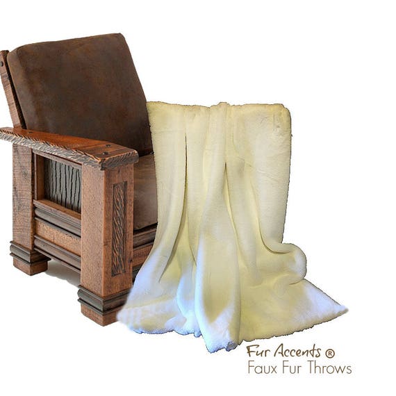 Softest Rabbit - Bunny Fur Throw Blanket -Faux Fur - White,Off White,Brown,Black,Pink,Gray - Designer Throw Rug - Fur Accents - USA