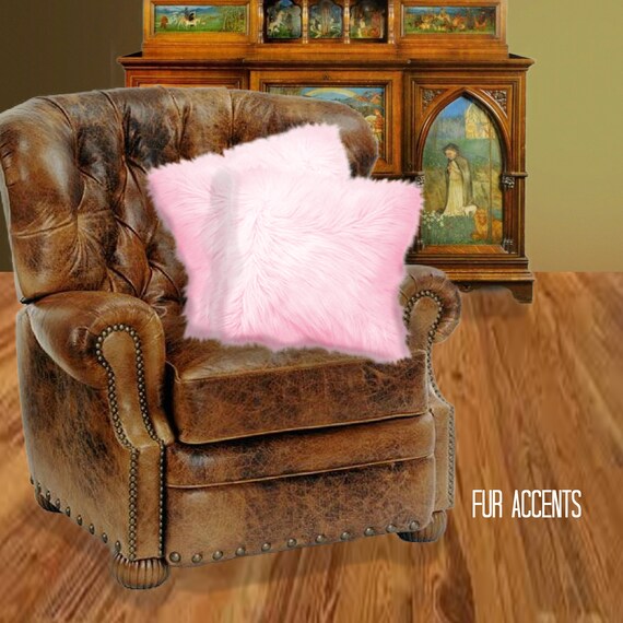 Premium Faux Fur Pillow Cover, Sham, Neck Roll, Mint Fox Shag, Throw Pillow, Big Euro Toss Pillow, Neckroll, Fur Accents USA, Sale