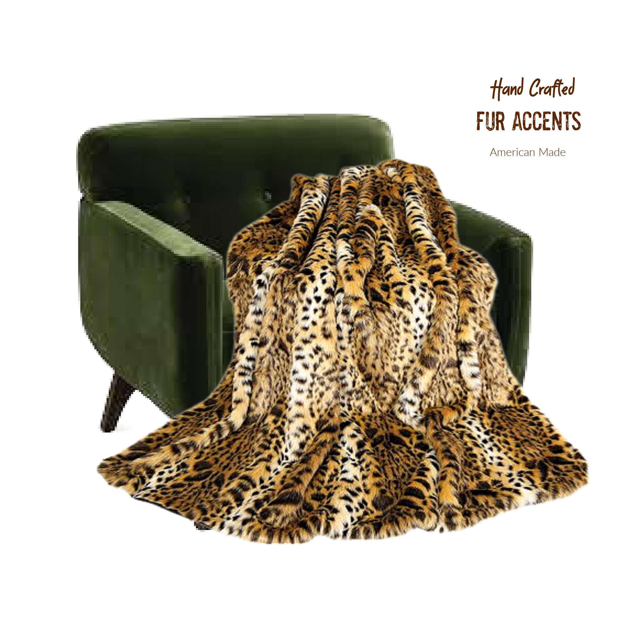  Fur Accents Exotic Animal Fur Bedspread, King Size, Leopard  Design, Faux Fur, Soft Color Coordinated, Minky Cuddle Fur Lining, Throw  Blanket, Hand Cut and Sewn, USA : Home & Kitchen