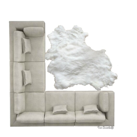 Plush Luxury Faux Fur, Sheepskin, Pelt Rug, Thick Shaggy Random Sheepskin, White, Off White, Black, Brown, Designer Carpet, Fur Accents USA