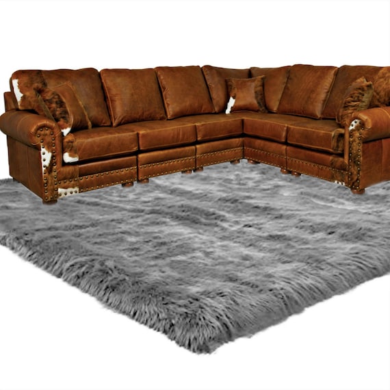 Plush Faux Fur Area Rug - Luxury Fur-Thick White Shaggy Sheepskin- Rectangle Shape - Extraordinary Designer Throw Carpet - Fur Accents USA