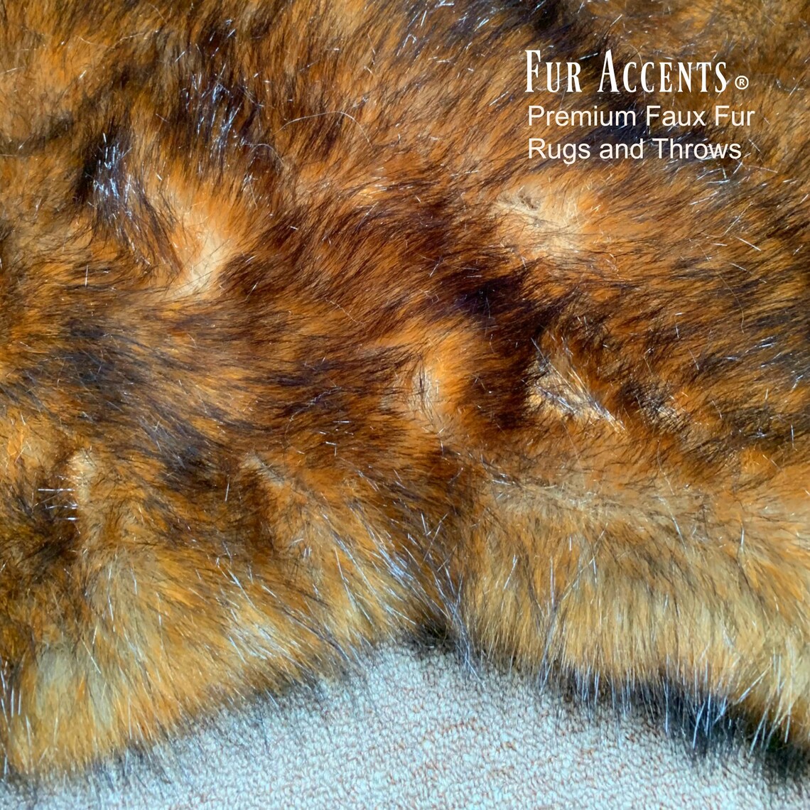 Plush Faux Fur Area Rug Luxury Fur Thick Red Brown Bear Skin Etsy
