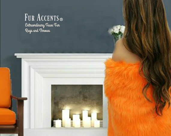 Plush Faux Fur Throw Blanket - Bedspread -  Comforter or Duvet - 25 New Colors - Shag Luxury Fur - Minky Cuddle Lining - Fur Accents - USA