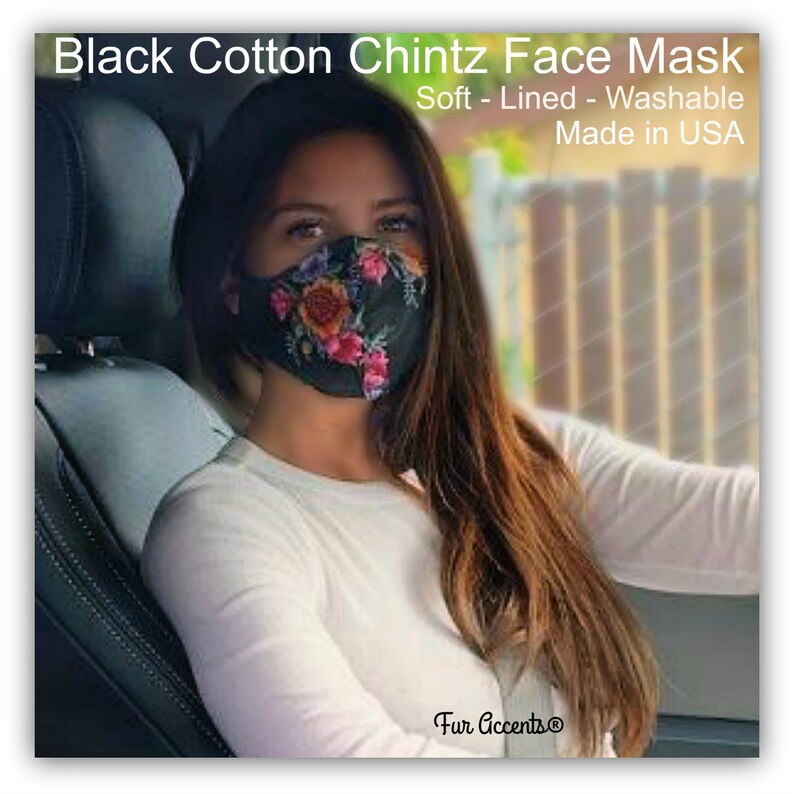 FACE MASKS Hand Made USA Chintz Fabric Face Mask Dust Etsy