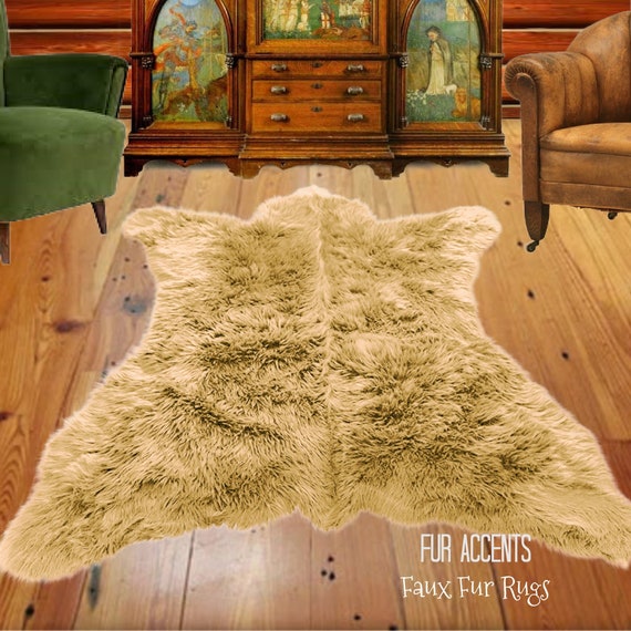 Bear Skin Rug. Realistic. Faux Fur. Area Rug. Lodge Cabin. Throw Rug. Old Fashion. Rustic. Cottage Decor.Shag. Gifts for him. For Dad