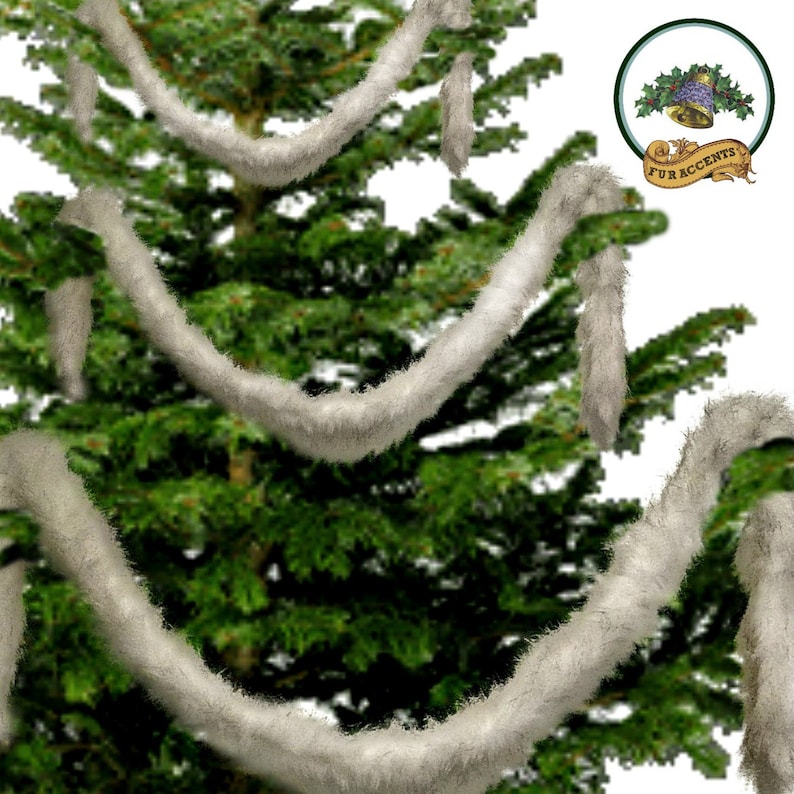 Faux Fur Christmas Tree Garland. Faux Snow Sheepskin. Tinsel. Etsy