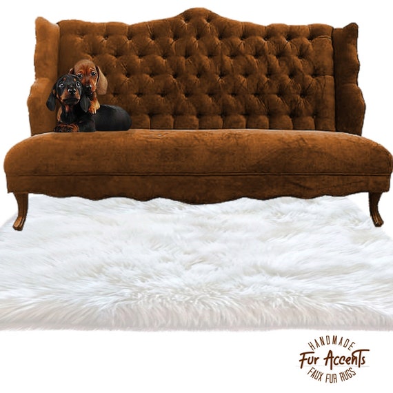 Plush Shag Area Rug. Rectangle. Faux Fur. Lodge Cabin. Throw Rug. Sheepskin. Bear. Rustic. Log Cabin, Lodge, Cottage Décor. Shag. Handmade