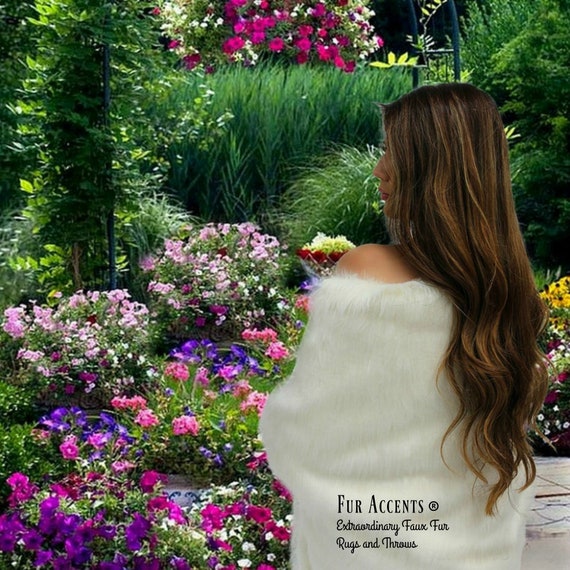 Plush Faux Fur Throw Blanket - Bedspread -  Comforter or Duvet - 25 New Colors - Shag Luxury Fur - Minky Cuddle Lining - Fur Accents - USA