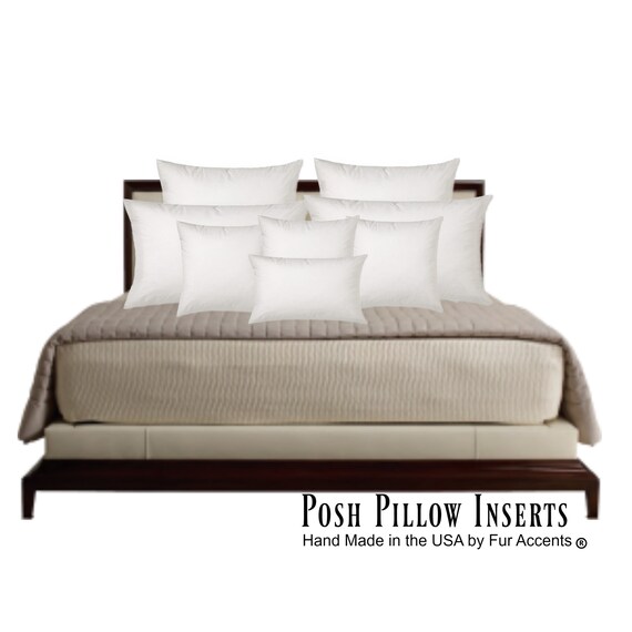 Plush Pillow Inserts - High Quality - Extra Full - Poly Fiber Pillow Pillow Stuffers - Extra Plump For Full Look -  Fur Accents USA