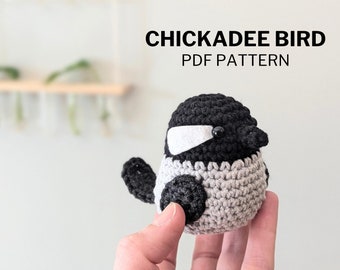 Crochet Chickadee Bird Pattern - Amigurumi PDF Tutorial - Instant Download