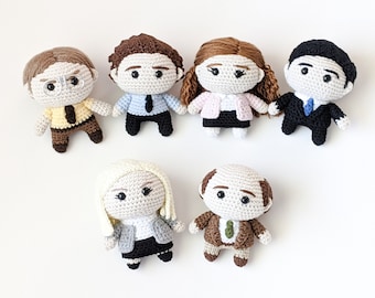 Digital Pattern Bundle: The Office Character Collection, Crochet Doll Pattern, Amigurumi Patterns, PDF Download