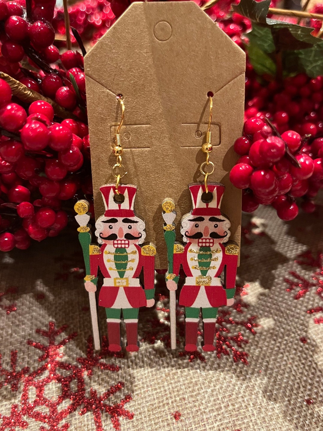 Christmas Nutcracker Earrings Holiday Etsy