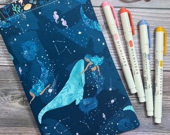 Drawstring Pouch  fits Hobonichi weeks and weeks mega - Pencilcase - Pen Pouch