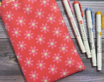 Drawstring Pouch  fits Hobonichi weeks and weeks mega - Pencilcase - Pen Pouch