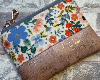 Fabric Zipped Coin Purse - Zipped Pouch - Great for coins and cards on the go